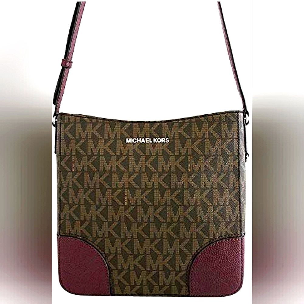 Michael Kors Designer Hattie MK Monogram Crossbody Bag Purse Handbag